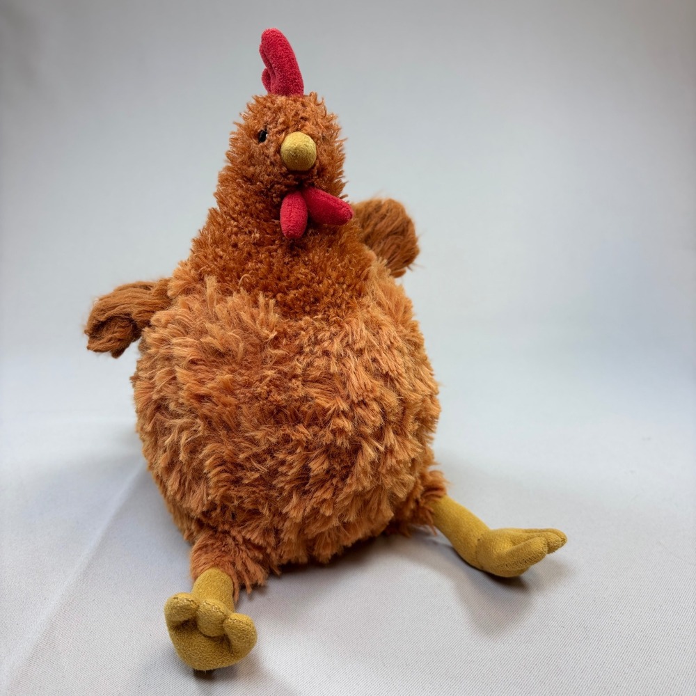 Jellycat Cecile Chicken Retired Brown Hen Plush Stuffed Farm Animal 9 Inch